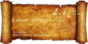 Lehner Ábris névjegykártya